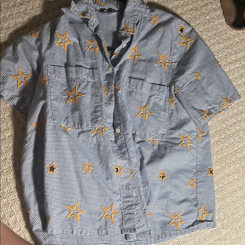 Madewell Striped Shirt with Star Pattern